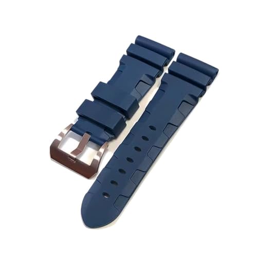 PctkeLsend 22 mm 24 mm wasserdichtes Kautschukarmband passend for Panerai PAM Fat Sea paM441 359 Pa111(Blue-s,24mm) von PctkeLsend