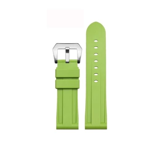 PctkeLsend 24 mm wasserdichtes Kautschukarmband, passend for Panerai PAM Fat Sea paM441/111(Green:S) von PctkeLsend