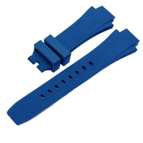 PctkeLsend 26 x 16 mm Silikon-Gummi-Ersatzarmband mit Dornschließe, passend for IWC Aquatimer IW354807(Blue no buckle) von PctkeLsend