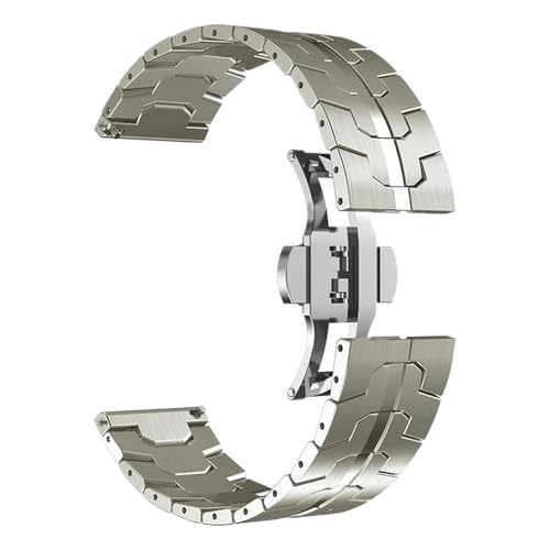 PctkeLsend Mehrfarbiges Armband aus massivem Edelstahl, passend for Xiaomi 2Pro/S4/S3/S2/S1(Titanium color) von PctkeLsend