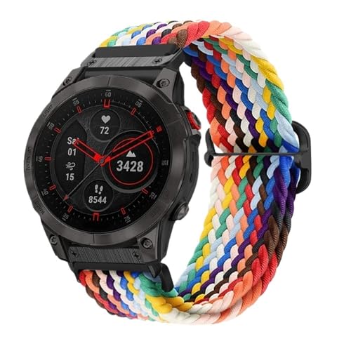 QuickFit 22 mm 26 mm geflochtenes Nylon-Elastikarmband passend for Garmin EPIX GEN2 Fenix7 7X Solar/6X 6XPro 5XPlus Enduro 2 Armband(5,QuickFit 26mm) von PctkeLsend