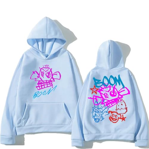 Hoodies Kinder Große Größe Pullover Ji-nxs Cartoon Cartoon Doppelseitiger Druck Sweatshirt Männer Und Frauen Frühling Und Herbst Mode Lässig Langarm Sweatshirt XS ~ 3XL-Blue||x_s von Pdaidou