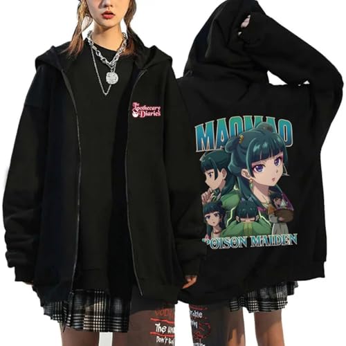 Jacke Frühlings Und Herbst Reißverschluss Cardigan Comic The Ap-othec-ARY Diaries Cartoon Bedrucktes Sweatshirt Große Freizeitjacke Für Herren Und Damen XS~4XL-Black&05||4X_l von Pdaidou