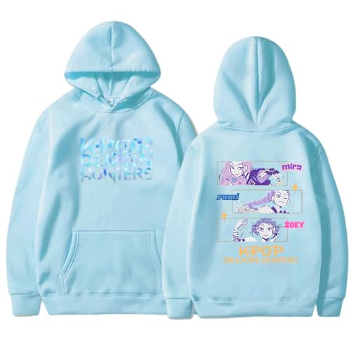 Pdaidou Hoodies 2025 Kpop D-Demon H-Hunters Merch Sweatshirts Herren Und Damenmode Lose Sweatshirts Langarm Kapuzenpullover-Blue||xx_l von Pdaidou