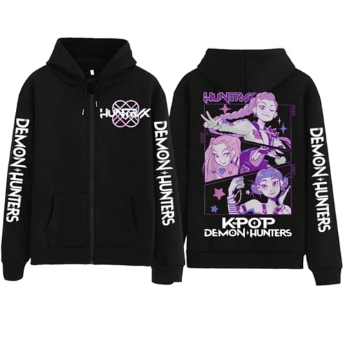 Pdaidou Reißverschluss Hoodie KPop De-mon H-Hunters Merch Hoodie 2025 Movie Print Fashion Zipper Jacke Unisex Y2k Street Casual Sweatshirt-Black&A||3X_l Pdaidou Reißverschluss Hoodie KPop De-mon H-Hunters Merch Hoodie 2025 Movie Print Fashion Zipper Jacke Unisex Y2k Street Casual Sweatshirt-Black&A||3X_l von Pdaidou