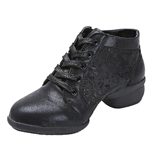 Damen Sneaker Weiss Mesh Laufschuhe Tanzschuhe Tango Sneaker Latin Dance Sportschuhe Sport Frühling Halbschuhe Hoch Glatte Sohle Schnürschuhe Outdoor Freizeitschuhe von Pdakieyxnd