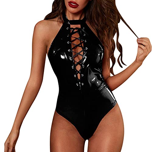 Leder Dessous Frauen - Rave Body Lack Und Leder Sexy Frauen BDSM Outfit Bdsms Dessous Sub Sexy Kleider Für Mollige Sm Outfit Sex Kleidung Leder Dessous Frauen von Pdakieyxnd