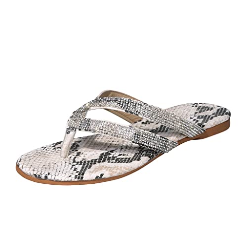 Orthopädische Zehentrenner Damen, Flach Flip-Flops Bequem Open Toe Breite Füße Sandalen Flip Flops Rutschfest Leichte Pantoletten Zehensandalen Elegant Weite H Sommerschuhe Flipflopssandalen von Pdakieyxnd