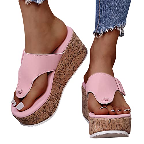 Pantoletten Damen Sandalen mit Keilabsatz - Espadrilles für Damen Mules Hausschuhe Festliche Schicke Offene Schuhe Wedges Sommerschuhe Elegant High Heels Plateau Flip Flops Zehentrenner Sandaletten Pantoletten Damen Sandalen mit Keilabsatz - Espadrilles für Damen Mules Hausschuhe Festliche Schicke Offene Schuhe Wedges Sommerschuhe Elegant High Heels Plateau Flip Flops Zehentrenner Sandaletten von Pdakieyxnd