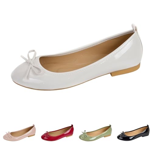 Pdakieyxnd Ballettschuhe Damen Ballerinas Flach Tanzschuhe - Klassisch Ballett Schläppchen Mit Geteilte Ledersohle Stretch-Leinwand Gymnastikschuh Für Kinder Und Erwachsene Ballettschläppchen von Pdakieyxnd