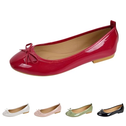 Pdakieyxnd Ballettschuhe Damen Ballerinas Flach Tanzschuhe - Klassisch Ballett Schläppchen Mit Geteilte Ledersohle Stretch-Leinwand Gymnastikschuh Für Kinder Und Erwachsene Ballettschläppchen von Pdakieyxnd