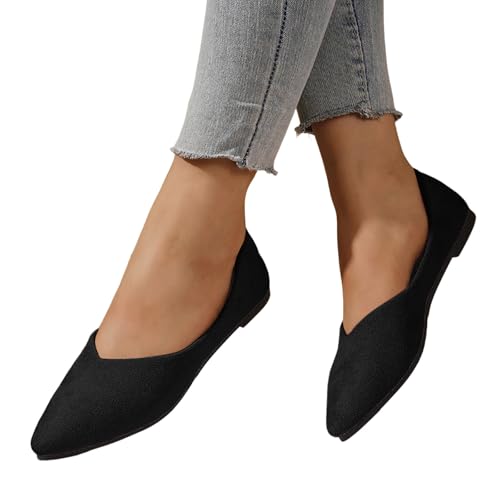 Pdakieyxnd Ballettschuhe Damen Flach Ballerinas Tanzschuhe - Mit Schleifenbesatz Für Kinder Und Erwachsene Balettschlappen Ballett Ballettschläppchen Geteilte Ledersohle Bequeme Schläppchen von Pdakieyxnd