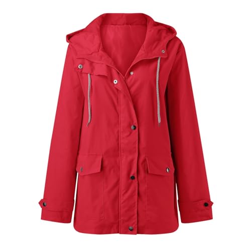 Pdakieyxnd Frühjahrsjacke Damen, Große Größen Regenjacke Wasserdicht Leicht Sweatblazer Sommerjacken Atmungsaktiv Günstig Frühjahrsjacke Anorak Sommer Jacke von Pdakieyxnd