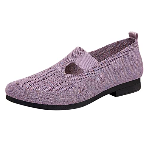 Pdakieyxnd Gesundheitsschuhe Slip-On Damen Weiss Canvas Walkingschuhe Flache Schuhe Halbschuhe Herbst Printed Leicht Sportschuhe Freizeit Schuhe Tennis Schuhe Walking Schuhe Sneaker von Pdakieyxnd