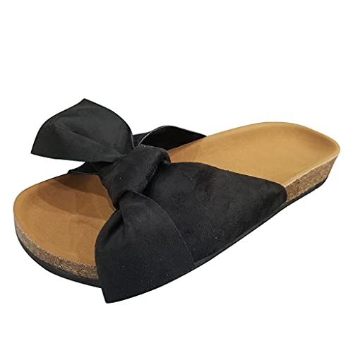 Pdakieyxnd Plateau Sandalen Damen Sommer Platform Pantoletten - Mules Rutschfest Sandals Bequeme Clogs Schlappen Strand Slide Slipper Kork Hausschuhe Blumen Slides Schwarz von Pdakieyxnd