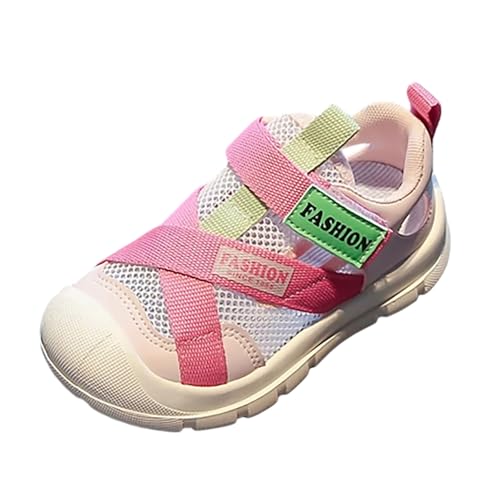 Pdakieyxnd Sandalen Kinder Mit Drehknopf Geschlossene Sneaker - Sommer Badesandalen Outdoor Trekking Schuhe Wandersandale Weite Kinderschuhe Junge Trekkingsandalen (Rosa,37 EU) von Pdakieyxnd