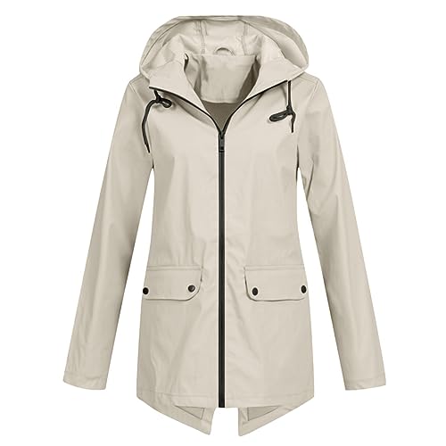 Pdakieyxnd Sommer Jacke Damen, Leicht Anorak Wasserdicht Elegant Jacke Jacket Leichte Lightweight Übergangsjacken Funktionsjacke Günstig Frühjahrsjacke von Pdakieyxnd