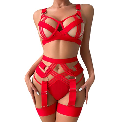 Sexy Outfit Für Damen, Latex Outfit Damen Reizwäsche Sexy Dessous Dessous Unterwäsche Party Outfit Sexy Unterwäsche Für Frau Bh Offene Brüste Fetisch Kleidung Desouses Für Frauen Sexy Offener Schritt von Pdakieyxnd