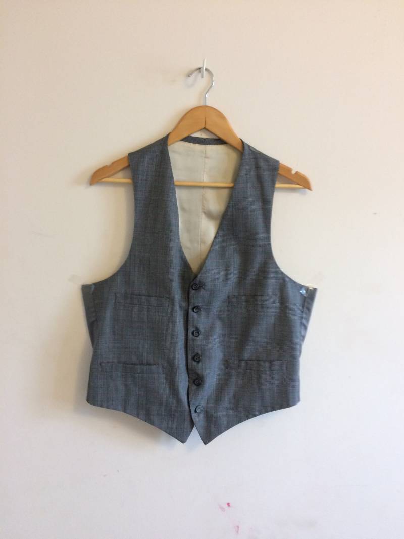 Vintage Karierte Weste Mit Mehreren Streifen/Herrenweste Größe 40 Med von PdvilleVintage