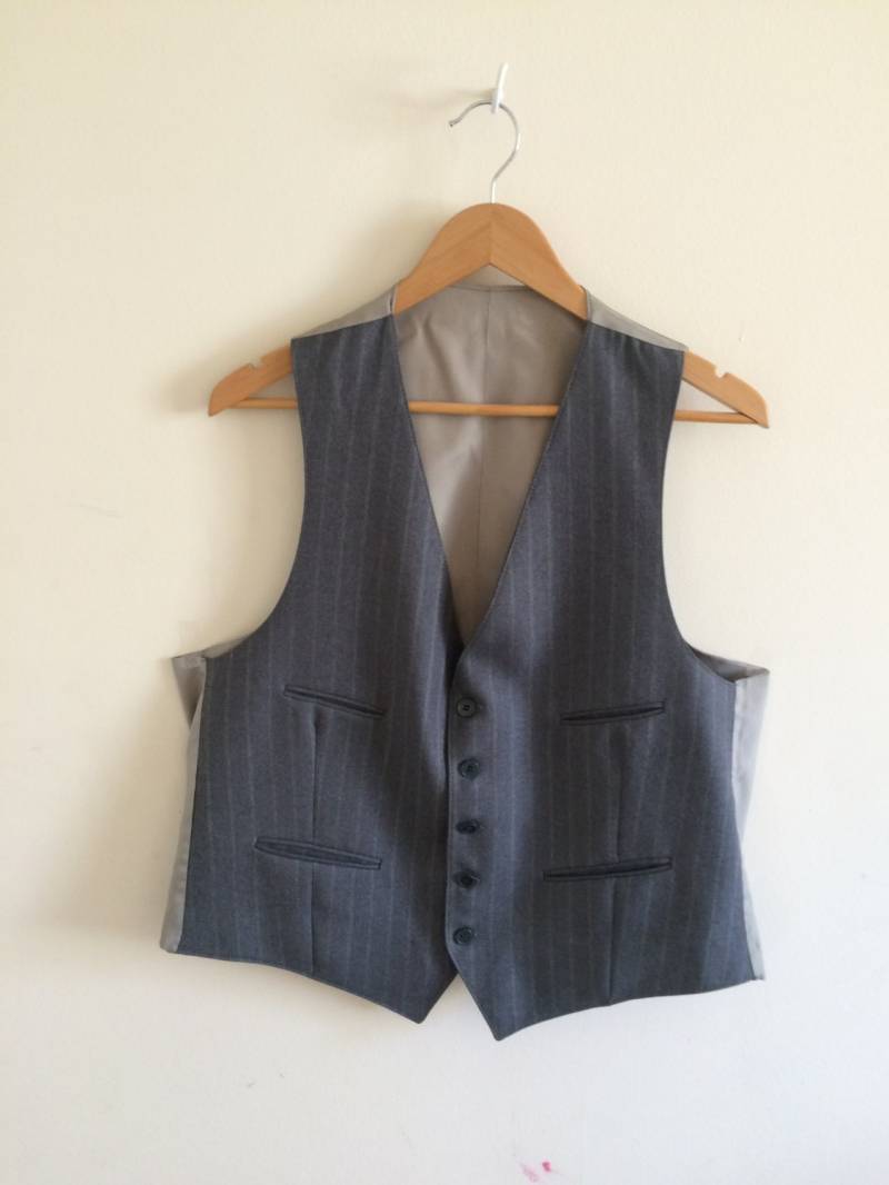 Vintage Weste/Vest/Groomsman/Satin Zurück von PdvilleVintage