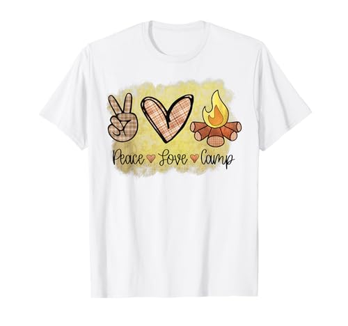 Peace Love Camp Camping Campers Damen Herren T-Shirt von Peace Love Camp Camping Campers Women Men