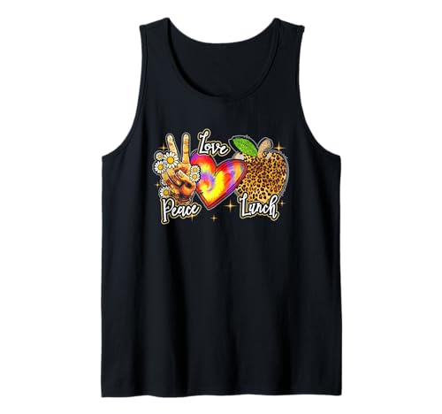 Peace Love Lunch Damen Lustiges Mittagessen Lady Cafeteria Crew Tank Top von Peace Love Lunch Womens Lunch Lady Cafeteria