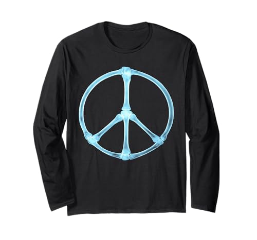 Peace, Love Halloween Retro Knochen Röntgen Männer Frauen Kinder Langarmshirt von Peace Love Skeleton Halloween Costume