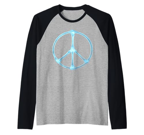 Peace, Love Halloween Retro Knochen Röntgen Männer Frauen Kinder Raglan von Peace Love Skeleton Halloween Costume