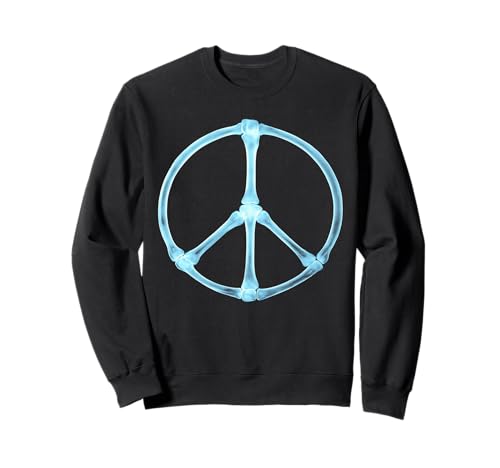 Peace, Love Halloween Retro Knochen Röntgen Männer Frauen Kinder Sweatshirt von Peace Love Skeleton Halloween Costume