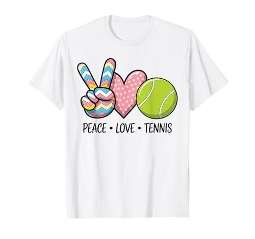 Peace Love Tennis Cute for Women Teen Little Girls Pastell T-Shirt von Peace Love Tennis Tees For Peace Day 2025