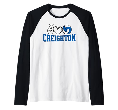 Peace Love Volleyball - Creighton Women Teen Girls Tween Raglan Peace Love Volleyball - Creighton Women Teen Girls Tween Raglan von Peace Love Volleyball - Creighton Sports Gifts