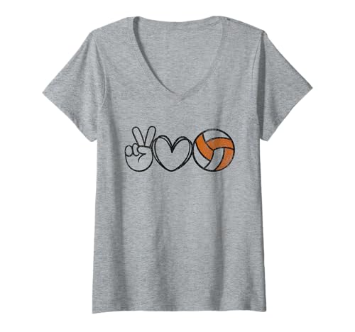 Damen Peace Love Volleyball - Texas Women Teen Girls Tween T-Shirt mit V-Ausschnitt Damen Peace Love Volleyball - Texas Women Teen Girls Tween T-Shirt mit V-Ausschnitt von Peace Love Volleyball - Texas