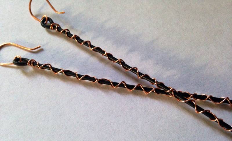 Boho Criss Kreuz Kupfer Gewickelt Super Lange Ohrringe, 6 Zoll Statement Ohrringe Boho Criss Kreuz Kupfer Gewickelt Super Lange Ohrringe, 6 Zoll Statement Ohrringe von PeaceLoveandBaubles