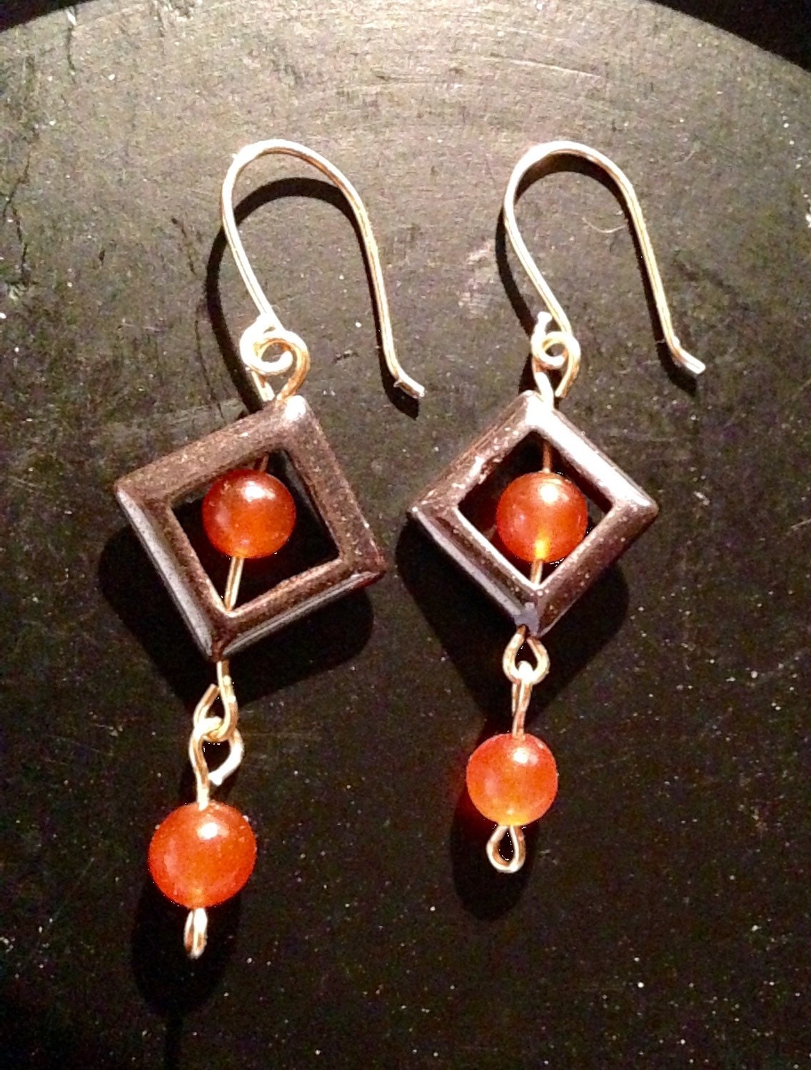 Bronze Ohrringe Baumeln, Hämatit Und Karneol Boho Ohrringe, Uns Versand Frei Bronze Ohrringe Baumeln, Hämatit Und Karneol Boho Ohrringe, Uns Versand Frei von PeaceLoveandBaubles