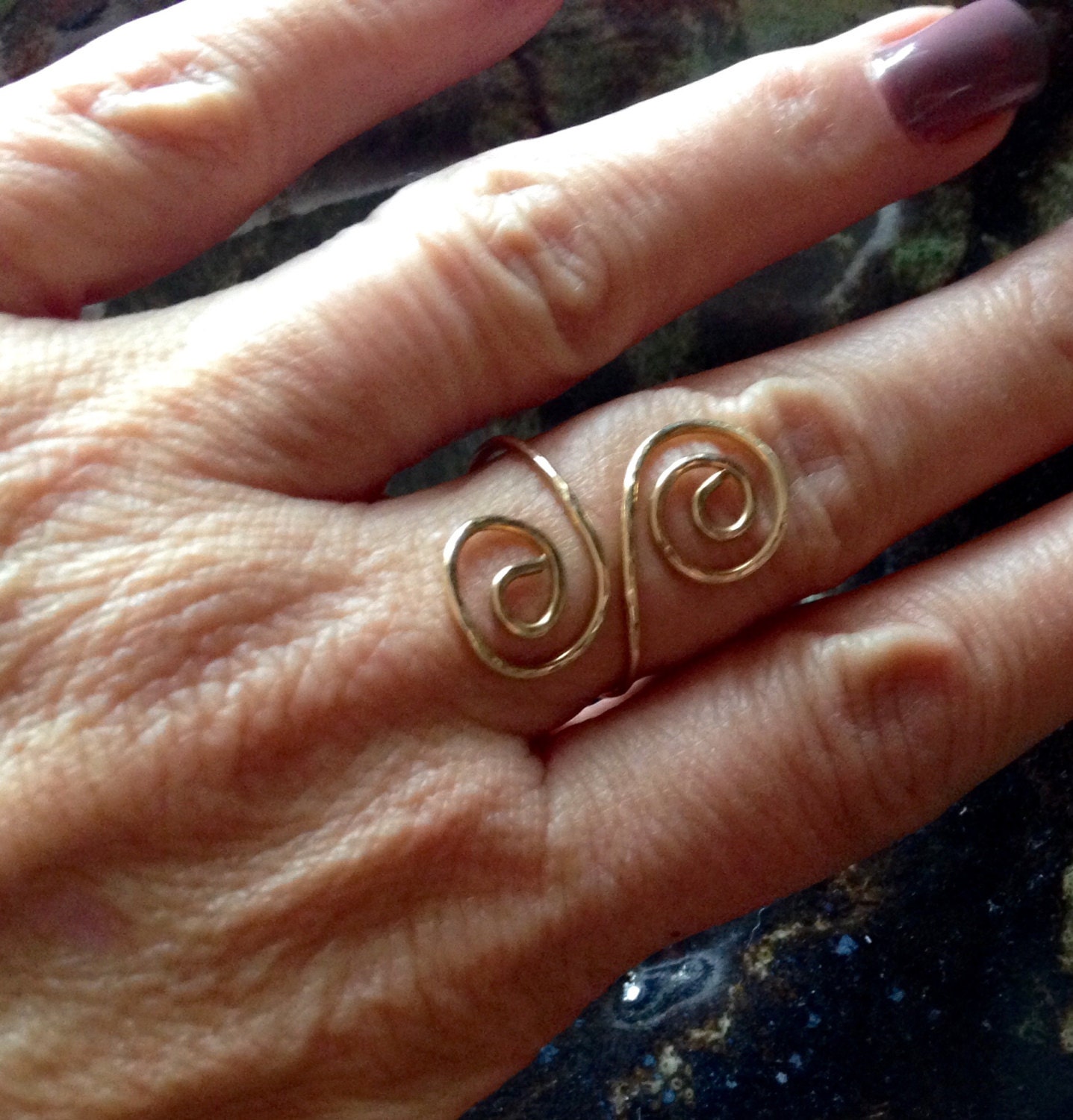 Einstellbarer Wirbelnder Bronzering, Boho-Ring, 925Er Silber Gefüllt, Bronze Oder Kupfer Einstellbarer Wirbelnder Bronzering, Boho-Ring, 925Er Silber Gefüllt, Bronze Oder Kupfer von PeaceLoveandBaubles