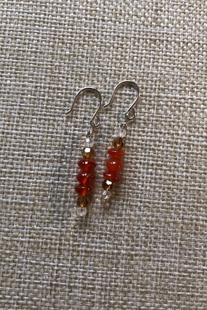 sterling Silber Und Karneol Ohrringe sterling Silber Und Karneol Ohrringe von PeaceLoveandBaubles