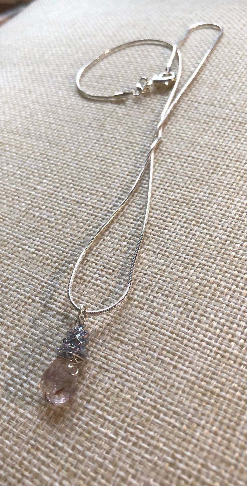 sterling Silberdraht Gewickelt Rutil Ametrin sterling Silberdraht Gewickelt Rutil Ametrin von PeaceLoveandBaubles