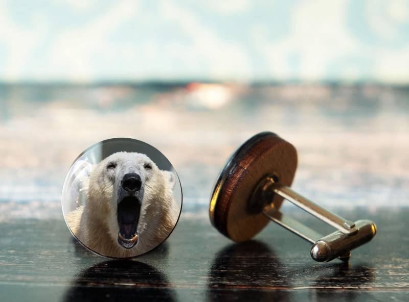 Bär Manschettenknöpfe, Eisbär Geschenke, Tier Manschettenknöpfe von PeaceOfCat