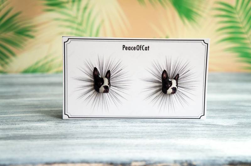 Boston Terrier Geschenke , Liebhaber Ohrstecker Ohrringe von PeaceOfCat