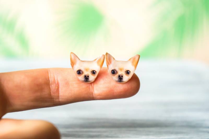 Chihuahua Hund , Geschenk Hundeliebhaber Schmuck Ohrstecker Haustier Liebhaber von PeaceOfCat