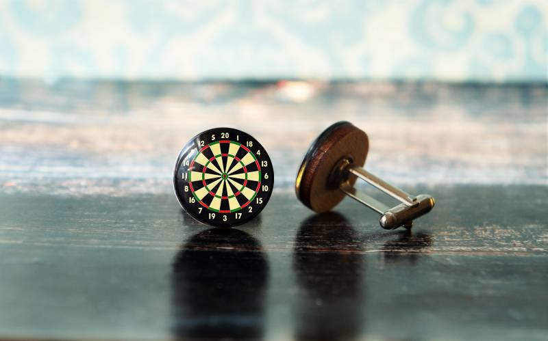 Dart Manschettenknöpfe , Männer Dartbrett Glas Holz Darts Geschenk von PeaceOfCat