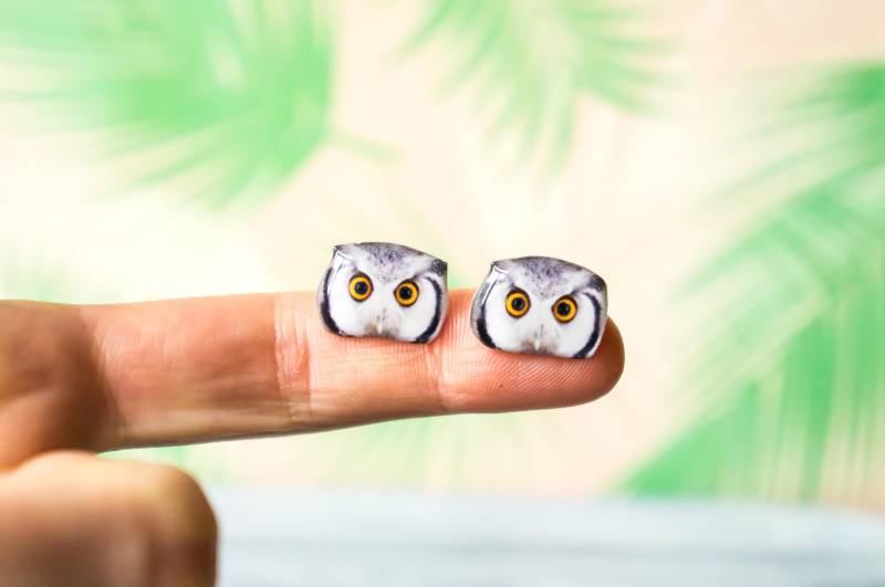 Eule Geschenke, Eulen Schmuck, Liebhaber Geschenk, Ohrringe, Vogel Tier Süße Ohrringe von PeaceOfCat