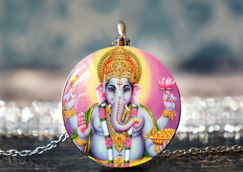 Ganesh Halskette , Yoga Schmuck Anhänger Ganesha Elefant Hindu Spiritueller von PeaceOfCat