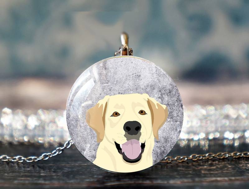 Hundekette, Labrador Retriever, Schmuck, Anhänger, Geschenk, Hundeliebhaber Gelb Lab, Liebhaber von PeaceOfCat