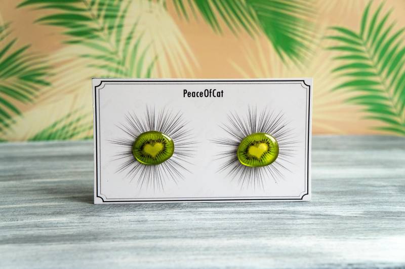 Kiwi Ohrringe , Obst Lebensmittel Schmuck Ohrstecker Kawaii von PeaceOfCat