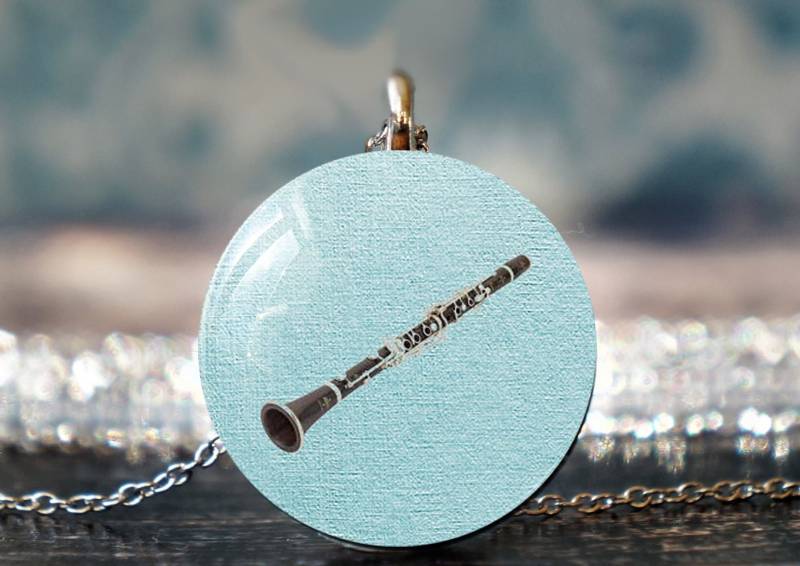 Klarinettenschmuck, Klarinettenanhänger, Windinstrument, Musiker Geschenk, Klarinettenspieler Musikanhänger von PeaceOfCat