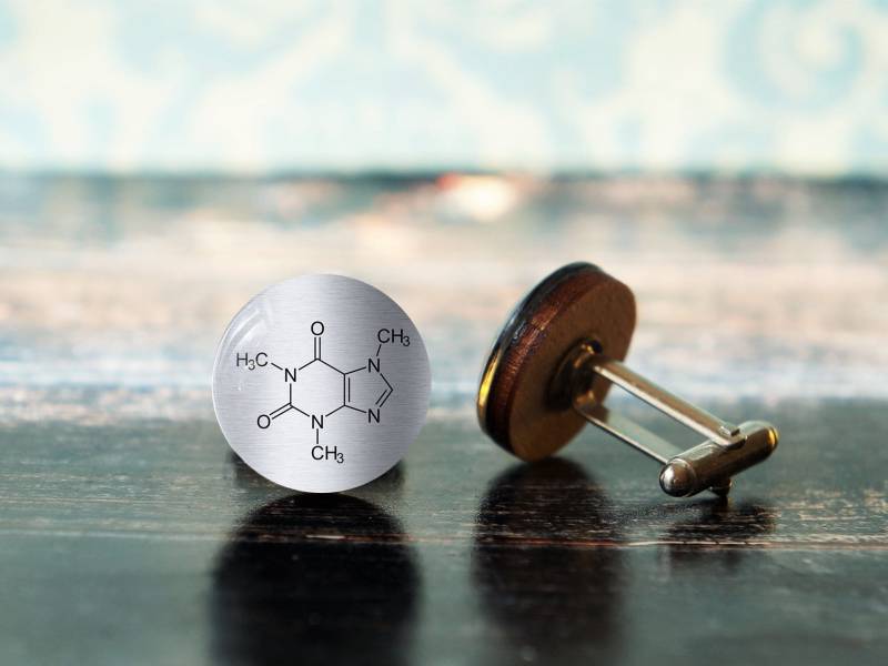 Koffein Molekül , Wissenschaftliche Manschettenknöpfe Geschenk Für Kaffeeliebhaber Barista von PeaceOfCat