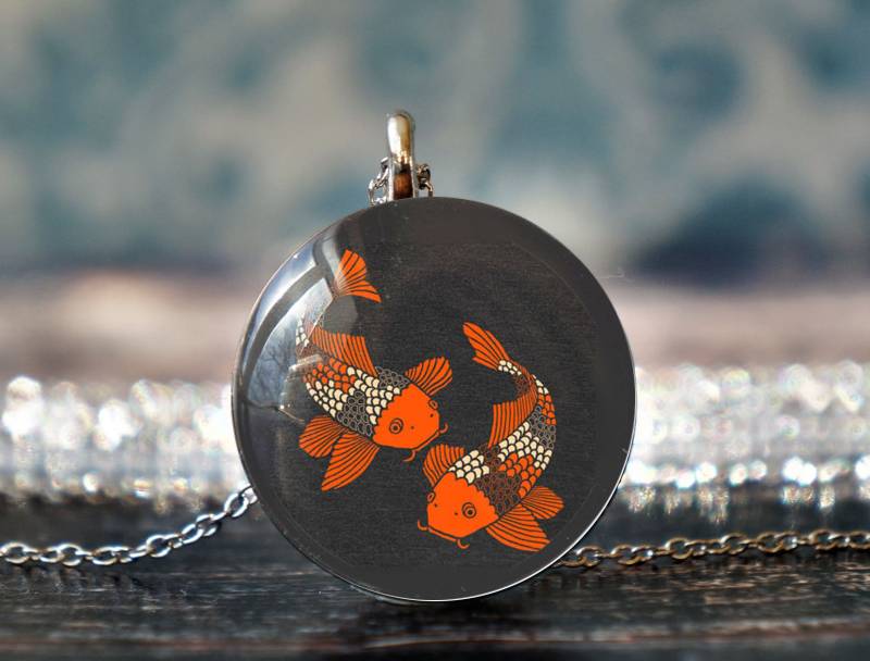 Koi Fisch Schmuck, Halskette, Anhänger, Halskette von PeaceOfCat