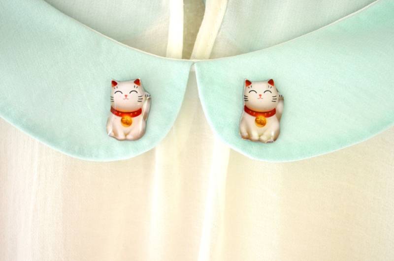 Maneki Neko , Katzendame Geschenk Glückskatze Cosplay Geschenkideen Katze Reversnadel von PeaceOfCat