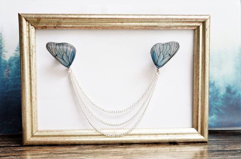 Mint Schmetterling , Pullover Clip Kragen Pin Halsband Kette Brosche Geschenk Geschenkidee von PeaceOfCat